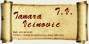 Tamara Veinović vizit kartica